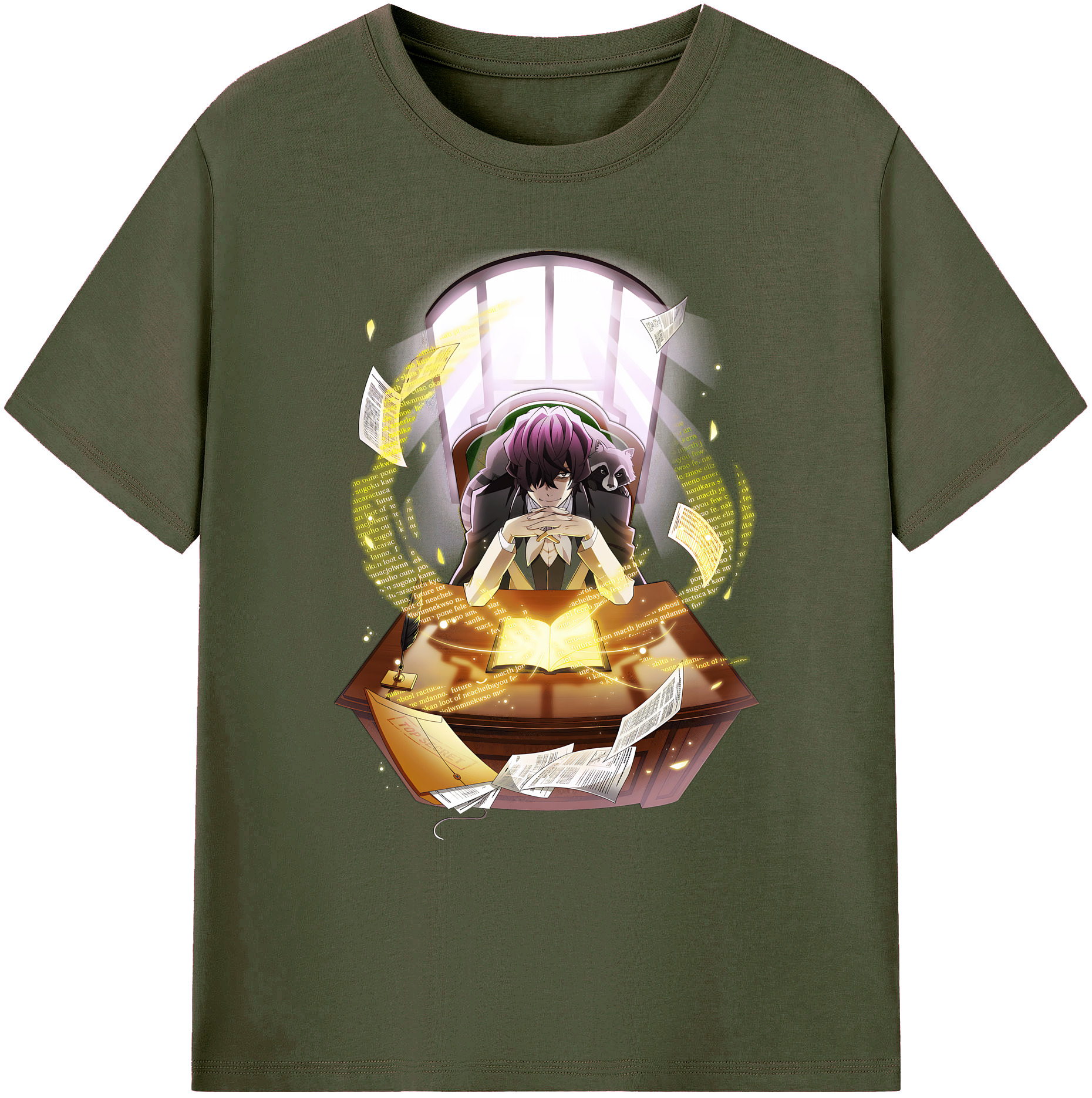 （画像用） 文豪ストレイドッグス Bungo Stray Dogs 綿100％ メンズ半袖Tシャツ｜肌触りやわらか＆通気性